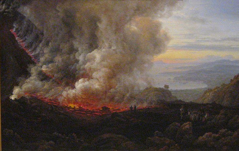 johann christian Claussen Dahl Eruption of Vesuvius oil painting picture